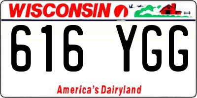 WI license plate 616YGG