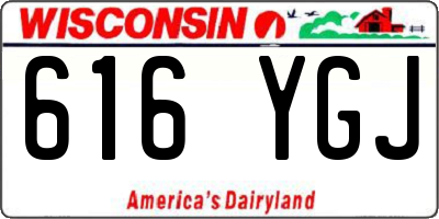 WI license plate 616YGJ