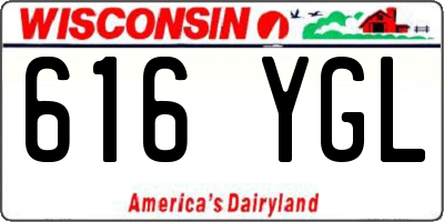 WI license plate 616YGL