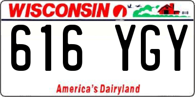 WI license plate 616YGY