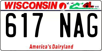 WI license plate 617NAG