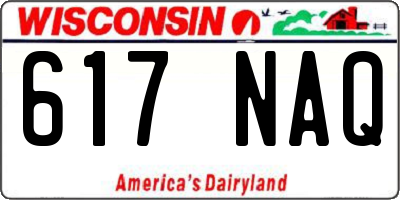 WI license plate 617NAQ