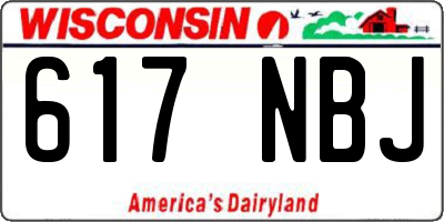 WI license plate 617NBJ