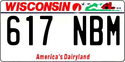 WI license plate 617NBM