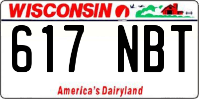 WI license plate 617NBT