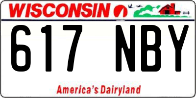 WI license plate 617NBY