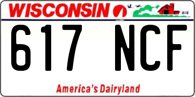 WI license plate 617NCF