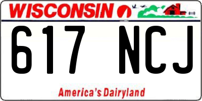 WI license plate 617NCJ