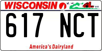 WI license plate 617NCT
