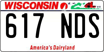 WI license plate 617NDS