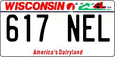 WI license plate 617NEL