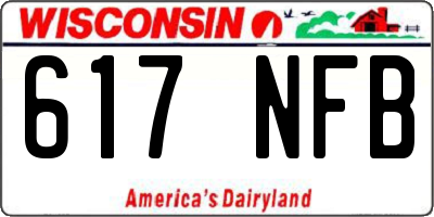 WI license plate 617NFB