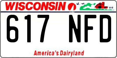 WI license plate 617NFD