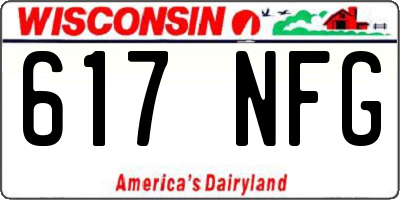WI license plate 617NFG