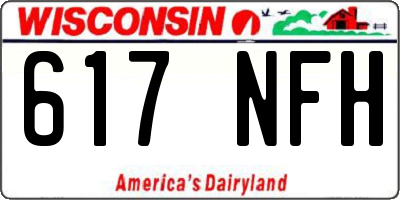 WI license plate 617NFH