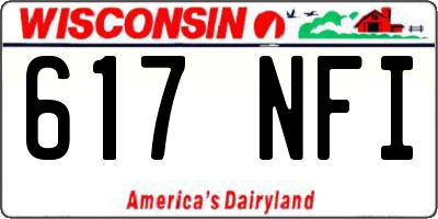WI license plate 617NFI