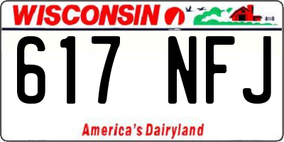 WI license plate 617NFJ