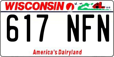 WI license plate 617NFN