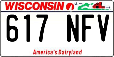 WI license plate 617NFV