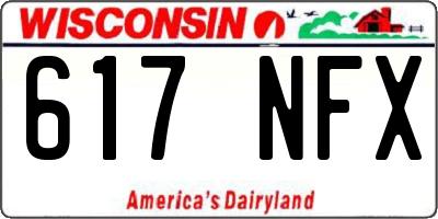 WI license plate 617NFX
