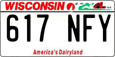 WI license plate 617NFY