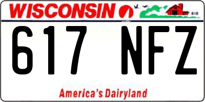WI license plate 617NFZ