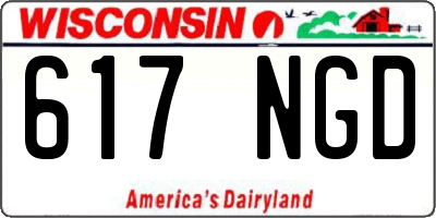 WI license plate 617NGD