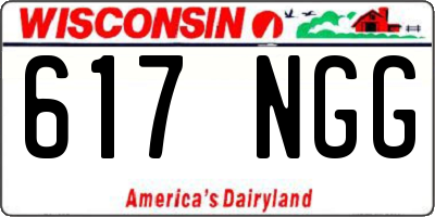 WI license plate 617NGG