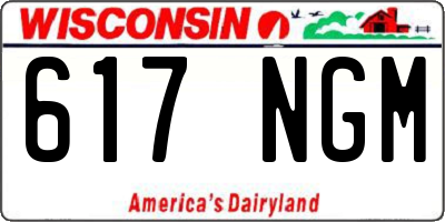 WI license plate 617NGM