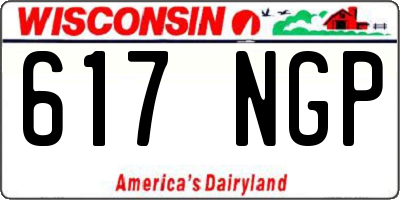 WI license plate 617NGP