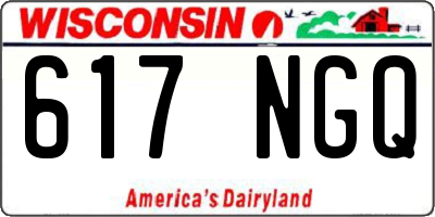 WI license plate 617NGQ