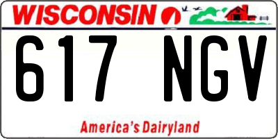 WI license plate 617NGV
