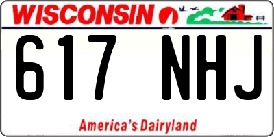 WI license plate 617NHJ