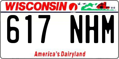 WI license plate 617NHM