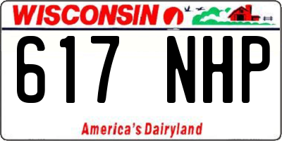 WI license plate 617NHP