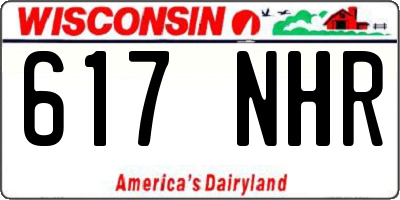 WI license plate 617NHR