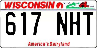 WI license plate 617NHT