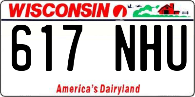 WI license plate 617NHU