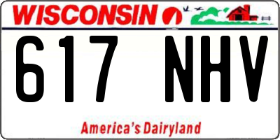 WI license plate 617NHV