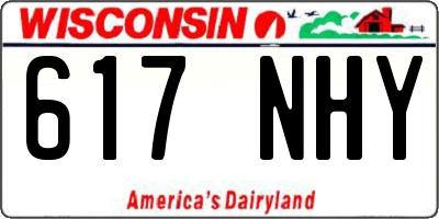 WI license plate 617NHY