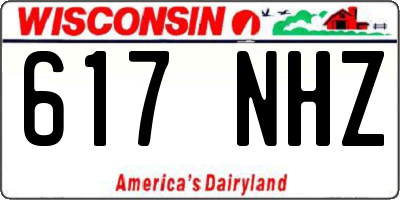 WI license plate 617NHZ