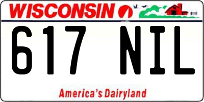 WI license plate 617NIL
