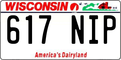 WI license plate 617NIP