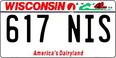 WI license plate 617NIS