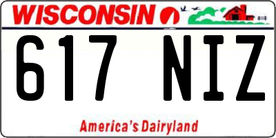 WI license plate 617NIZ