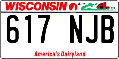 WI license plate 617NJB