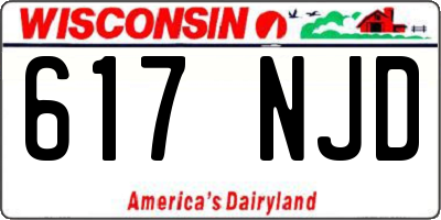 WI license plate 617NJD