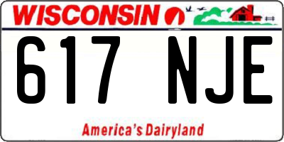 WI license plate 617NJE