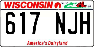 WI license plate 617NJH