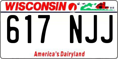 WI license plate 617NJJ